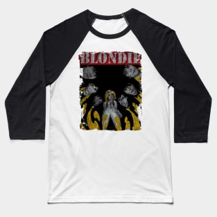 TEXTURE ART - BLONDIE ROCKBAND Baseball T-Shirt